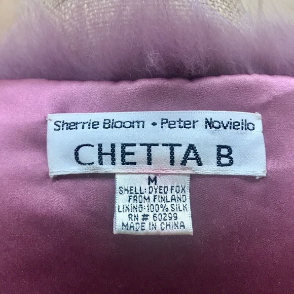 NWOT Ultra Rare Chetta B. Vintage Purple Fox Stole - Picture 8 of 12